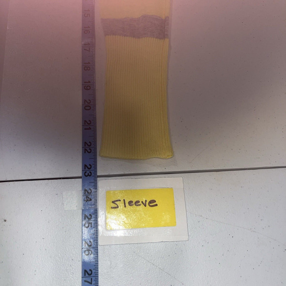 NWT Express Women's Yellow and Gray Striped V Neck Cardigan M Y2K Indie Urban - Picture 7 of 10